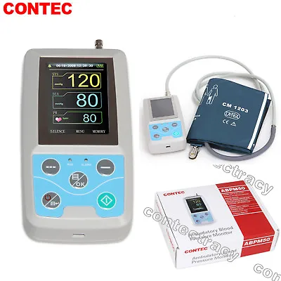 CE Arm Ambulatory Blood Pressure Monitor 24hours NIBP Holter ABPM50 Adult Cuff • £159.60