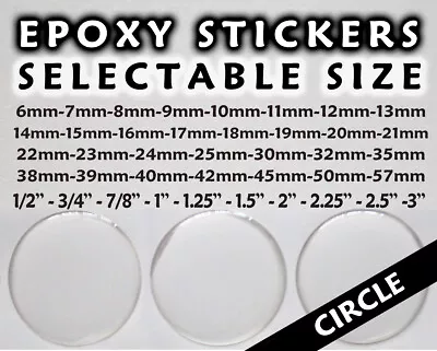 Circle Epoxy Stickers - Round Resin Domes Dots Bottle Cap Adhesive • $13.90