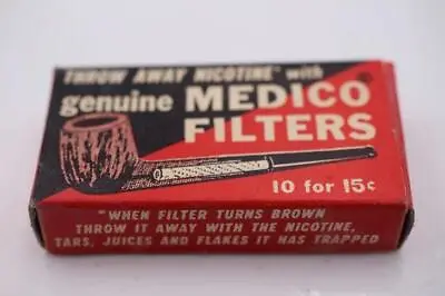 New Old Stock *10 FOR 10 CENTS* BOX ART Vintage Medico Pipe Filters Box Filter • $6.79