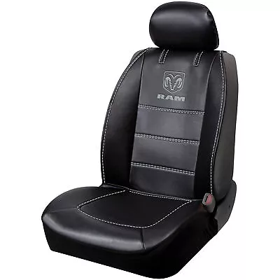 Ram Logo Deluxe 3-Piece Sideless Synthetic Leather Seat Cover Truck • $31.98