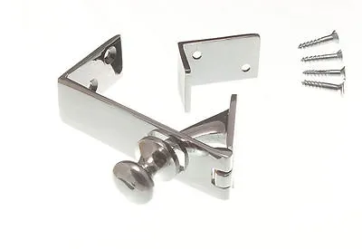 24 X Brass Counter Flap Catch And Stay Chrome Plated Brass + Screws • £268.41