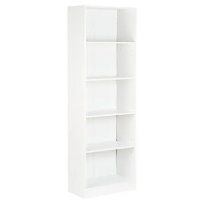 £49.99 • Buy Hartleys 5 Tier White Wooden Freestanding Bookcase/Bookshelf Storage Unit Shelf