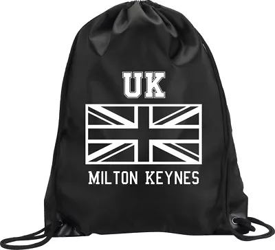 Backpack Bag Milton Keynes Uk United Kingdom Union Jack Gym Handbag Sport M1 • £7.50