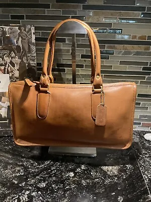 Coach Vintage Club Satchel Briefcase Glovetanned Leather 9885 British Tan • $299.99