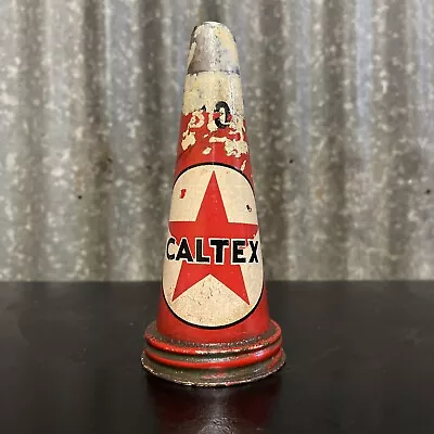Caltex / Texaco Painted Over Vintage Tin Oil Bottle Top • $459