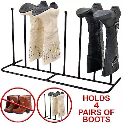 4 Pair Wellington Boot Shoe Rack Stand Storage Wellie Welly Holder Organizer • £14.85