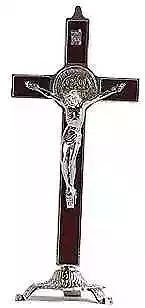  Metal & Wood Crucifix Table Cross - Catholic Table Cross With Stand For  • $30.37