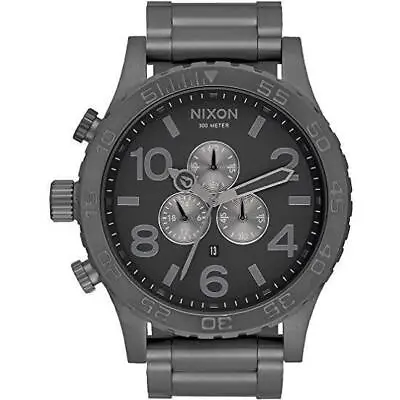 New Nixon Watch  All Gunmetal 51-30 Chrono Men A083-632 A083632 Genuine 5130 • $149