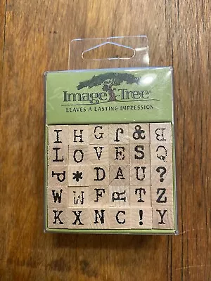 Image Tree  Wooden Rubber Stamps Vintage Alphabet New Sealed • $4.98