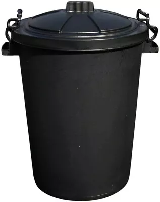 Heavy Duty  50L Black Extra Large  Plastic Bin  Storage Unit With Locking Lid • £12.99