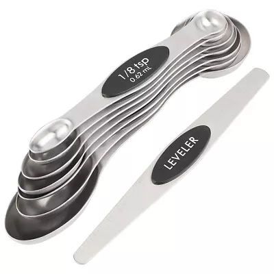 8Pcs/Set Stainless Steel Magnetic Measuring Spoons Cups With Scraper For AOS • $16.62