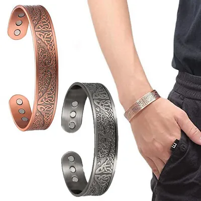 Men's Copper Magnetic Bracelet Carpal Tunnel Bangle Arthritis Pain Relief  • £5.99