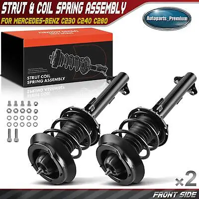 2x Front Complete Strut & Coil Spring Assembly  For Mercedes-Benz C230 C240 C280 • $216.99