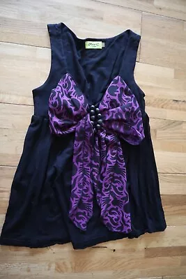 Max C London Size Small Tank Top With Purple Bow  • £1.50