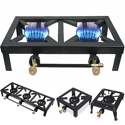 1/2/3 Stove Portable Camping Gas Stove Cast Iron Propane LPG BBQ Cooker Burner • $31.06