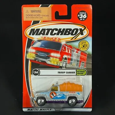 2001 Matchbox Die Cast #36 Troop Carrier ‘Ultimate Rescue’~Brand New In Package • $4.99