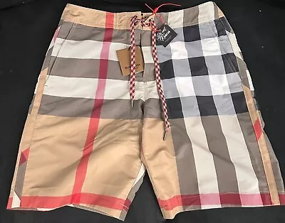 New Burberry Men's Exploded Classic Check Shorts Swimming Trunks Medium • $385.99