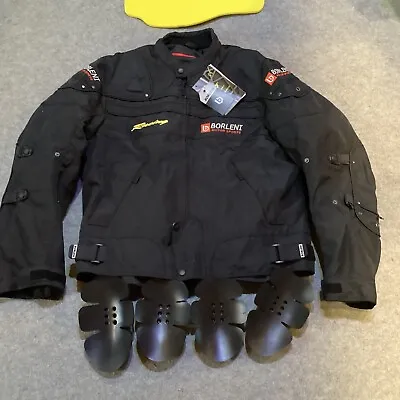 Borleni Motorcycle Windproof Jacket Full Body Protective Gear Armor Black  XL • $80