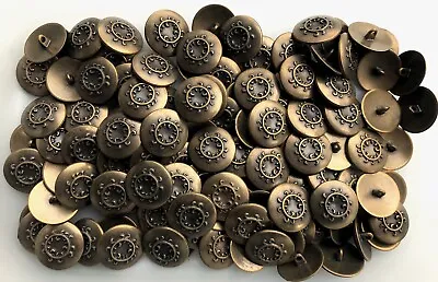 18mm 23mm Aged Brass Sun Flower Filigree Metal Shank Buttons Button MB207G-H • £2.59