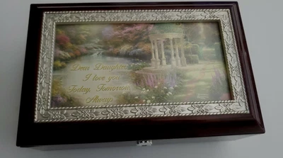 $19.99 • Buy Thomas Kinkade Jewelry Music Box Plays “You Are My Sunshine” 4 X6  Daughter Gift