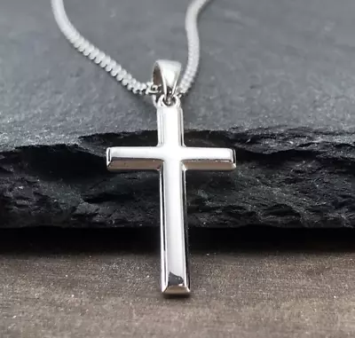 Unisex Cross 925 Sterling Silver Christian Jesus Handmade Pendant Without Chain • $12.99