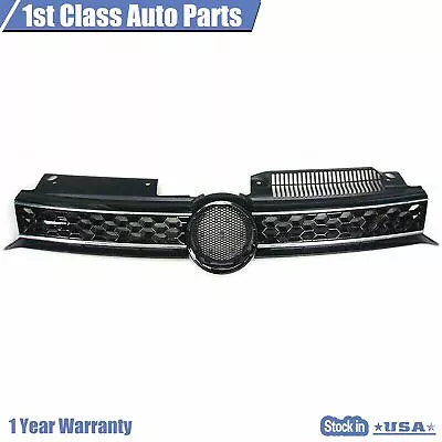 $53.88 • Buy Grille Black W/ Chrome Trim For 2010-2014 VW MK6 Golf/GTI/Jetta Sportwagen