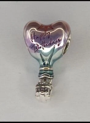 PANDORA Happy Birthday Hot Air Balloon Silver Charm - 791501C01 • £2.95