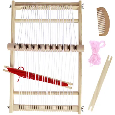 Beech Wooden Weaving Loom Machine Tapestry Wool Hand Knitting DIY Tool Kit .SD﹆ • £16.84