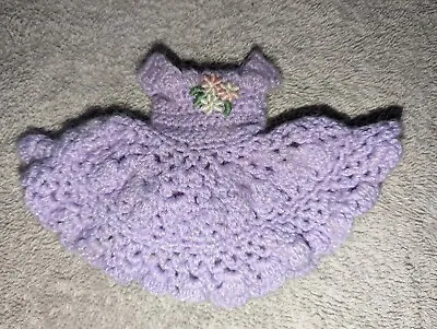 Vintage Pretty Crochet/Knit Dress For An 8  Doll • $8