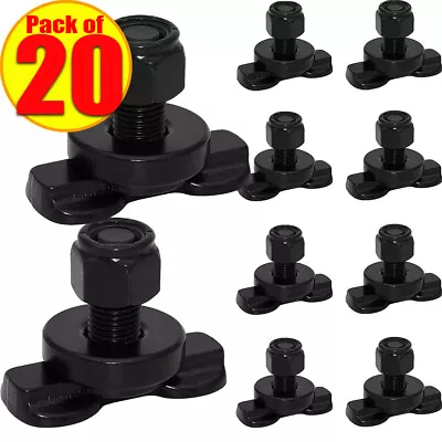 20Pcs L-Track Double Lug Threaded Stud Nut Fitting Tie Down For Trailer Cargo • $78.88