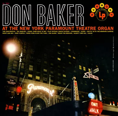 Don Baker At The New York Paramount Theatre Organ LP Record  Vinyl 33 RPM • $8.79