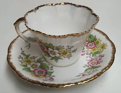 Salisbury Crown China Blossom Cup & Saucer Pn1951 C1946-49 Made In England • $12