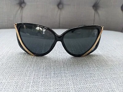 Linda Farrow Prabal Gurung Black Gold Cat 3 Sunglasses • £65