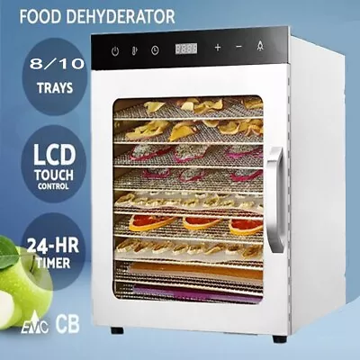 2024 Fruit Dehydrator Food Dryer Commercial Beef Jerky Dehydrators 10 Trays AU • $189.98