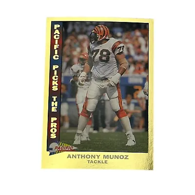 1992 Pacific Picks The Pros Gold Anthony Munoz Cincinnati Bengals #10 Rare Card • $4.99