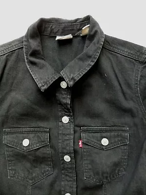 £39.99 • Buy Levi's Denim Shirt Dress Small Black Cotton LSKT152