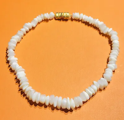 Vintage Joseph Mazer Gold Plated White Agate Beads Collar Necklace • $250