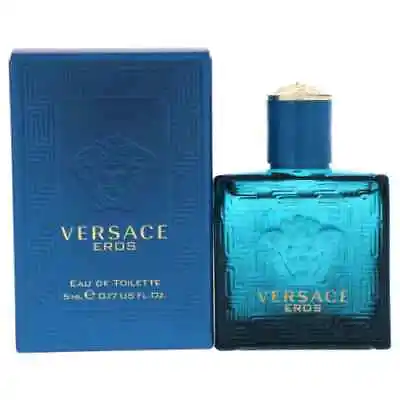 Eros Versace Men Mini Bottle 0.17 Oz 5 Ml Eau De Toilette Dab-On Splash Nib • $9.98