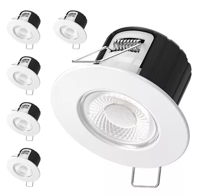 6x Bright Source Eco5 5w LED IP65 Waterproof Fire Rated Ceiling Downlight Spot • £37.61