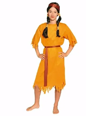 Adult Pocahontas Costume Native American Dress Up Red Indian Woodland Princess  • $29.95