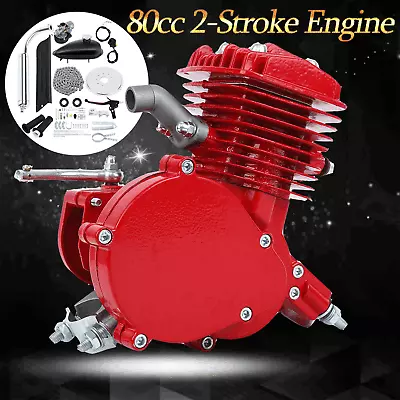 2-Stroke 80cc Bike Cycle Engine Motor Set Petrol Gas Kit For Motorized Bicycle • $91.19