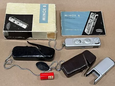 Minox B Vintage Subminiature 8x11 Camera W/ Flash Box & Manual - Clean & Working • $111.75