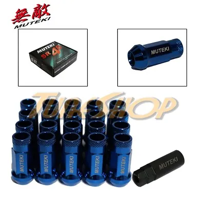 Muteki Sr48 Wheels Lug Nuts 12x1.5 1.5 Acorn Rim Extended Open End 20 Blue H • $74.95