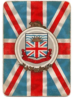 Vintage Wide Playing Card Circa 1900s Swap Card Canadian Seal Flag British Col • $2.50