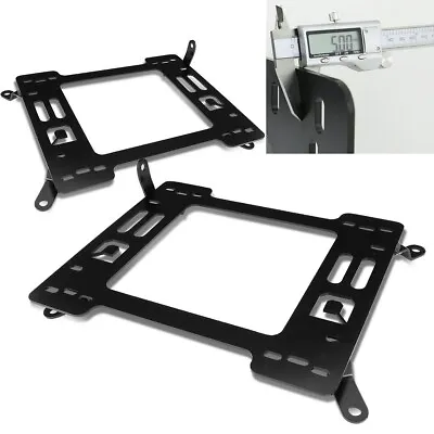 1 PAIR L + R HEAVY DUTY 5mm RACING SEAT BRACKET ADAPTER FOR 1978-1998 MUSTANG • $129.99