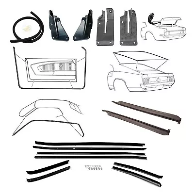 Mustang Weatherstrip Kit With Windowfelts Fastback 1971 1972 1973 • $341.95