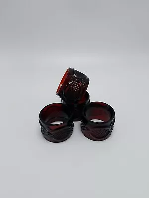 Avon  Cape Cod Ruby  1 3/8 Inch Napkin Ring - Set Of Four (4) • $30