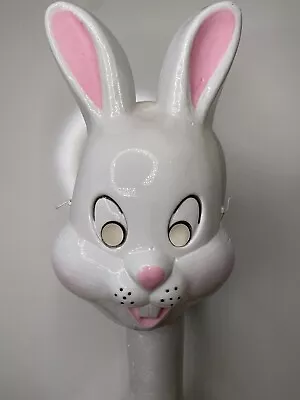 Vintage Plastic Bunny Rabbit Mask Children Animal Mask Mauritius 1980s Halloween • $19.99