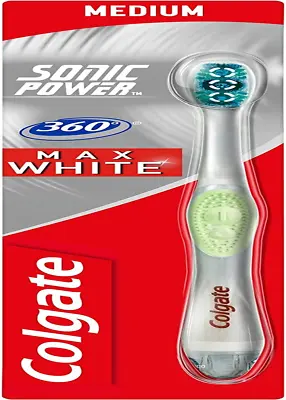 360 Max White Sonic Power Medium Toothbrush Whitening Toothbrush With Medium Br • £5.73