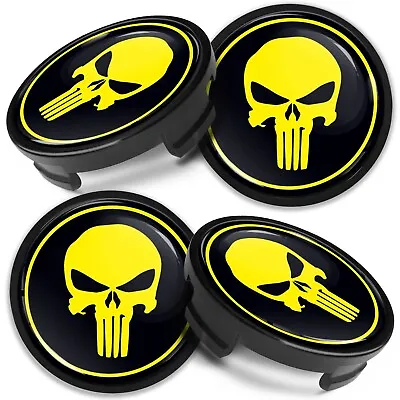 £17.99 • Buy Compatible With Ford Wheel Center Caps Alloy Hub Centre Badge 54mm Skull Yellow